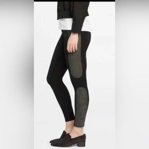 Spanx Faux Leather Panel Ponte Leggings